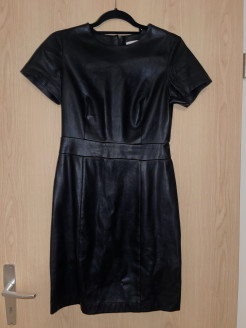 Imitation leather dress