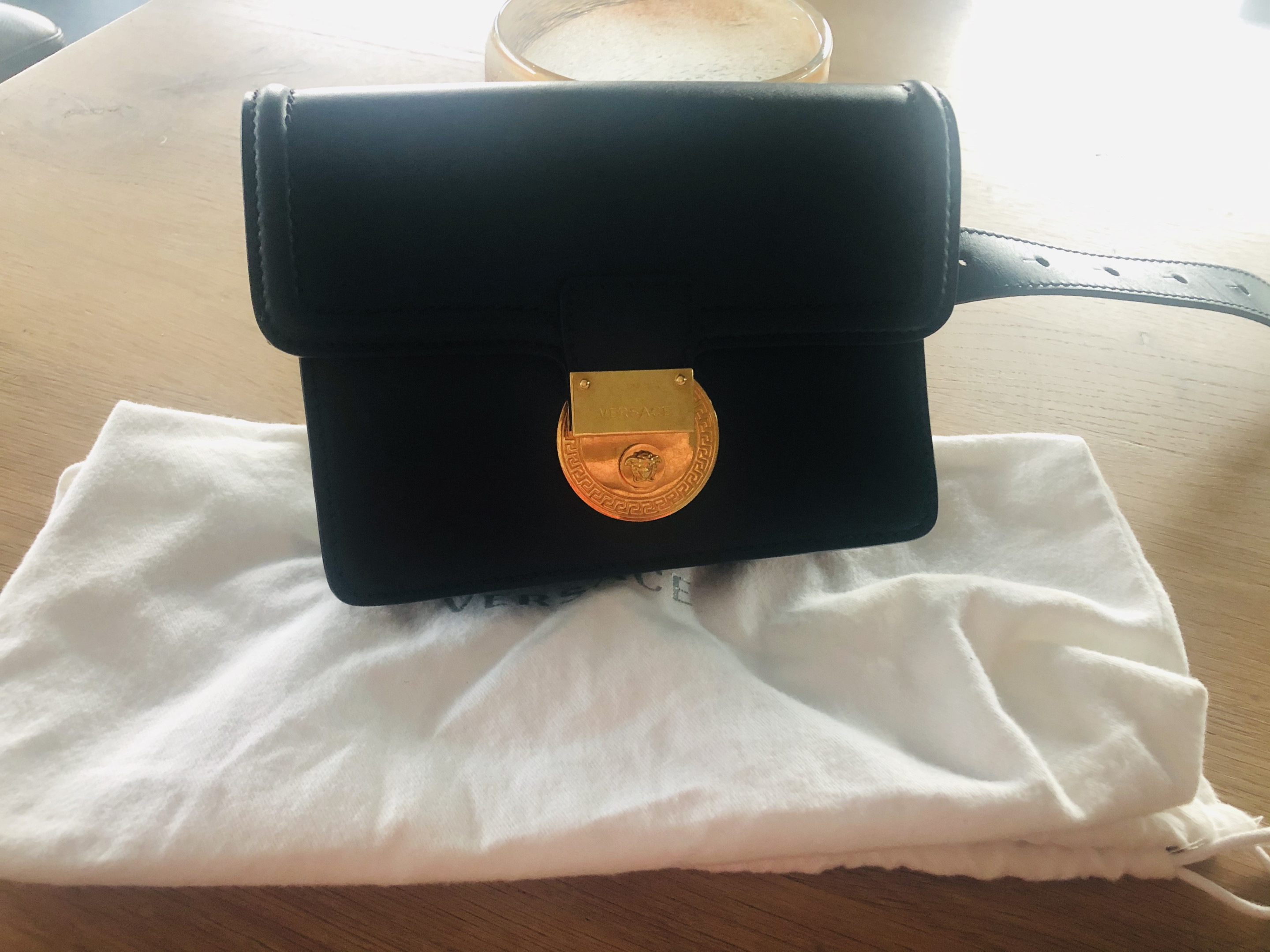 Versace Black V-Adiona Tribute Belt Bag Versace