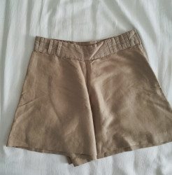 High-waisted linen shorts NAF NAF