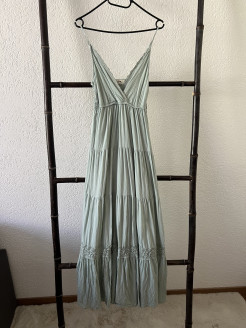 Water green maxi dress