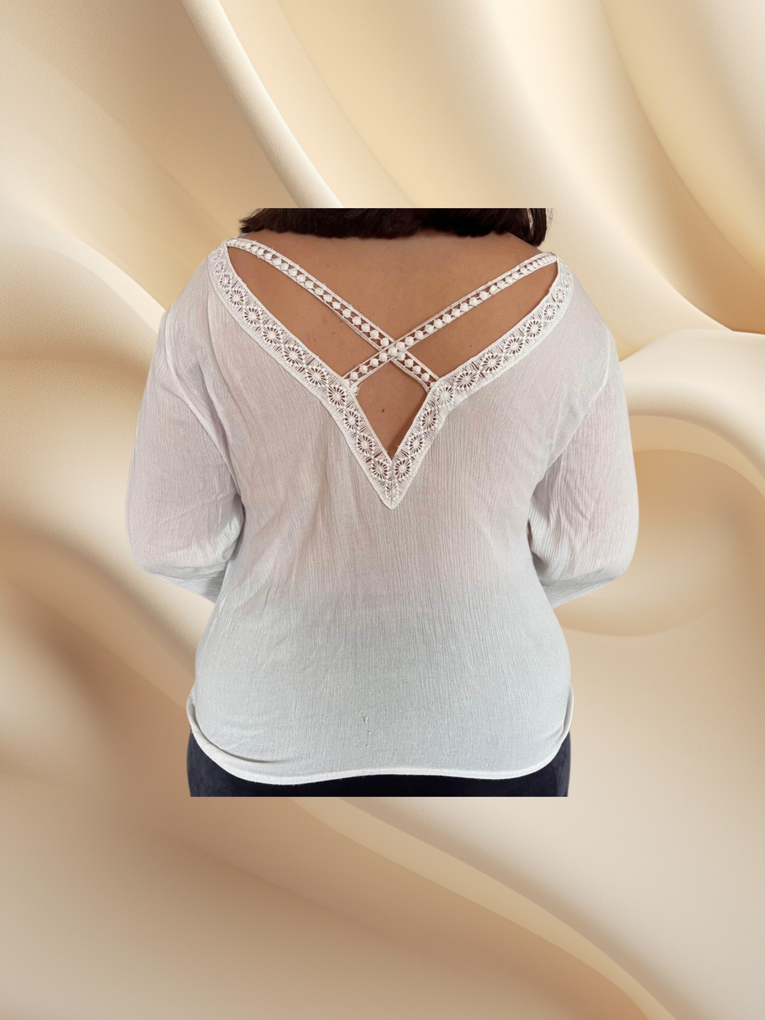 blouse with back detail