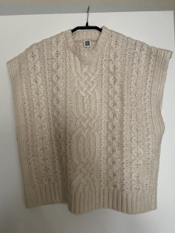 Ärmelloser Pullover in Rohhautoptik aus Wolle La Redoute