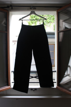 Navy blue trousers
