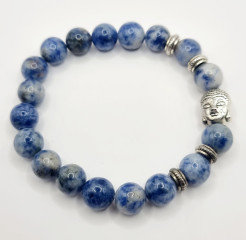 Lapis lazuli Buddha gemstone bracelet Healing stones