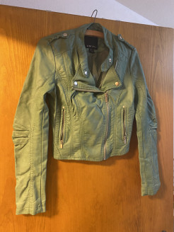 Green leather jacket