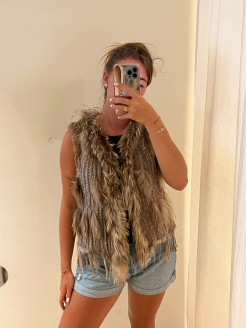 Sleeveless fur waistcoat