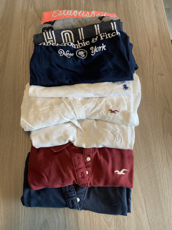 Set aus 5 T-Shirts, 1 Hemd, 3 Poloshirts Abercrombie, Hollister