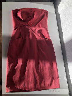 Coral satin collection dress