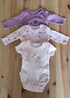 Set of 3 baby girl bodysuits