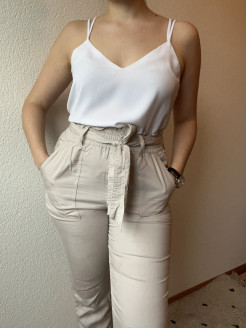 Pantalon léger beige