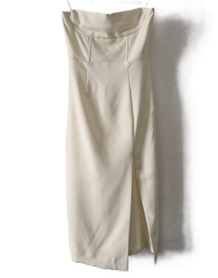 Brand New ASTR The Label ivory stretch strapless fitted cocktail dress (US 6)