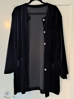 Manteau en velours vintage, haute couture