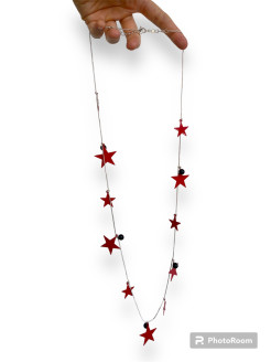 Metal necklace with stars