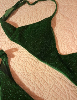 Bikini Maillot Vert avec glitter