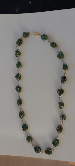 Pretty long necklace with stones