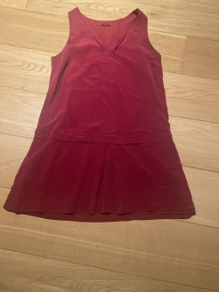 IKKS burgundy dress 100% silk