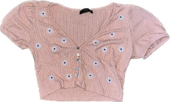 Rosa Top mit Blumenmuster