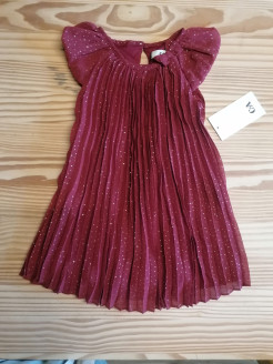 Bordeauxfarbenes Kleid C&A 2 Jahre
