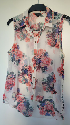 Haut floral Topshop sans manches