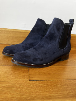 Blaue Stiefeletten 39