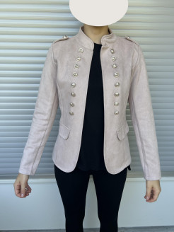 Pale pink suede jacket