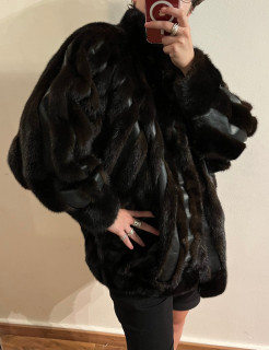 Fur bomber jacket