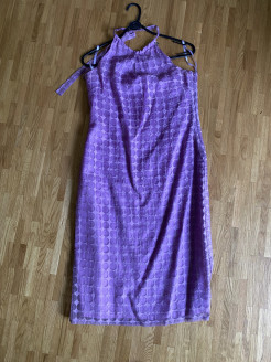 Neckholder aus den 90er Jahren (transparentes Kleid mit Futter)