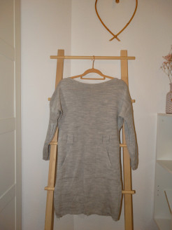 Short winter dress with long sleeves