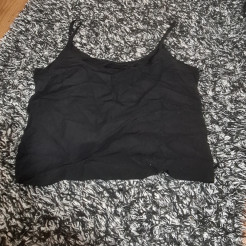 Black strapless top