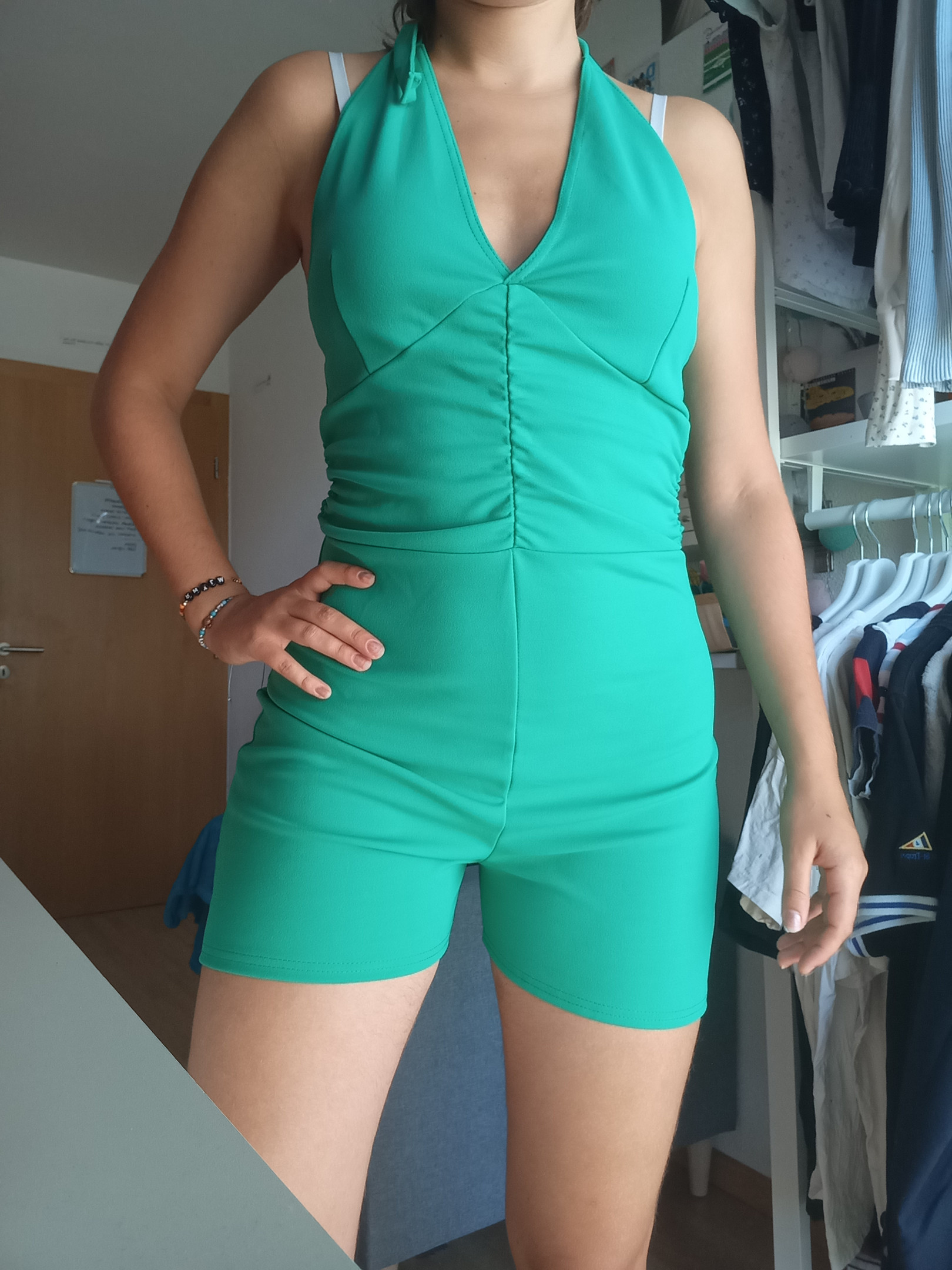 new green jumpsuit