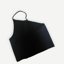 Black tank top with one strap