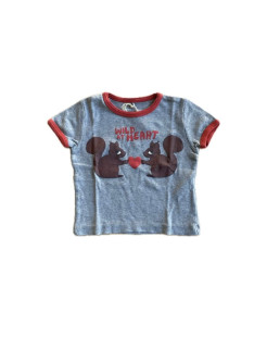 MINI RODINI | Squirrels T-Shirt | Grau | Größe 12-18 Monate