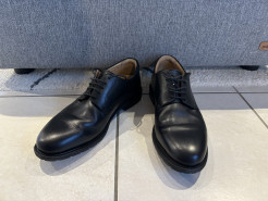Skypro black leather derby shoes