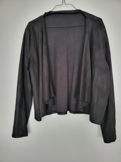 Short, lightweight black jacket in faux leather (M/L)