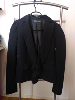 Black straight-leg suit