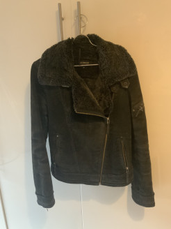 Blouson chaud cuir retourné