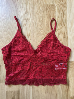 red lace top