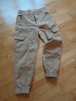 Jeans cargo camel t. 38