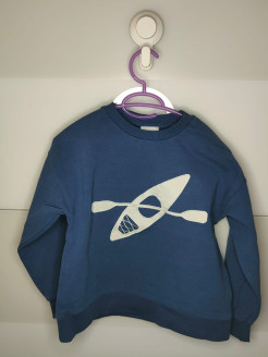 L'Asticot blue sweatshirt with pattern