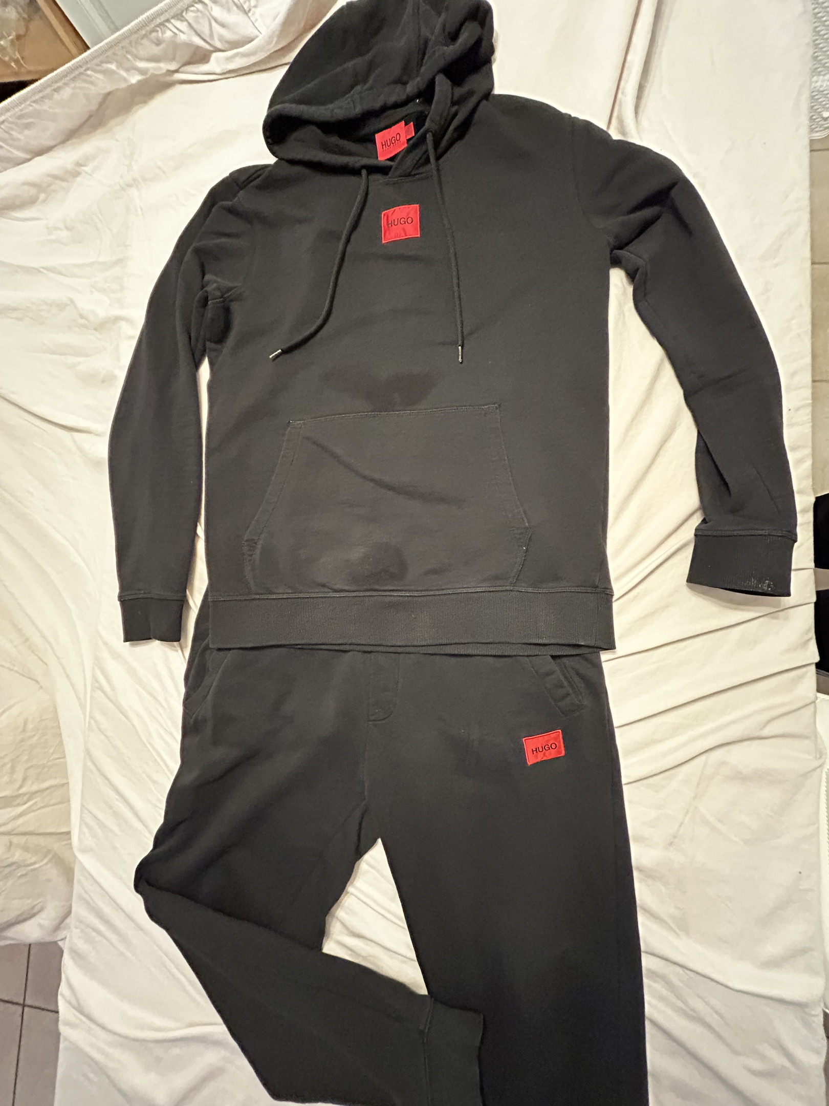 Hugo boss black sale and red tracksuit