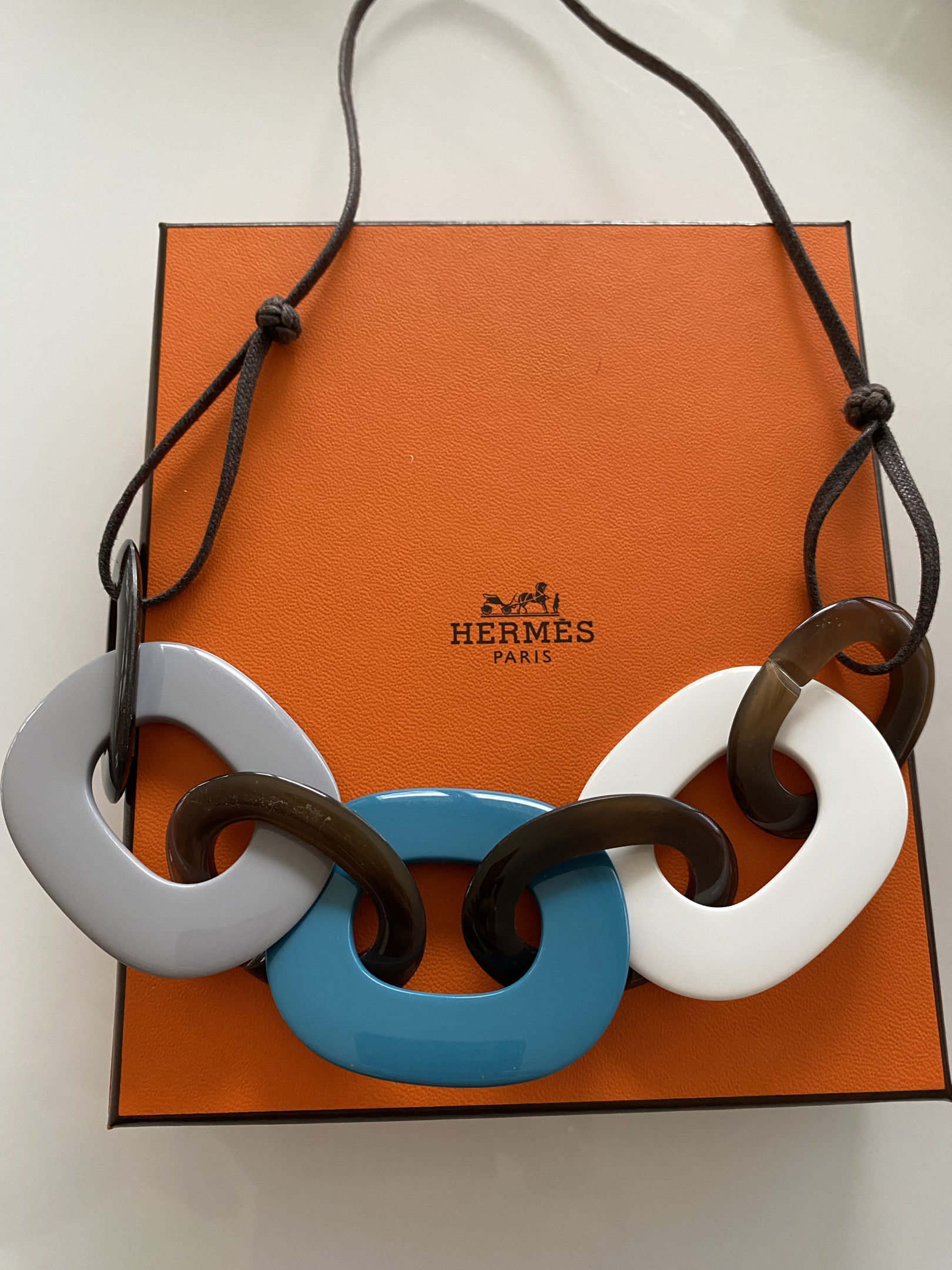 Lena Horn Hermes Necklace Silver - It's All Goode