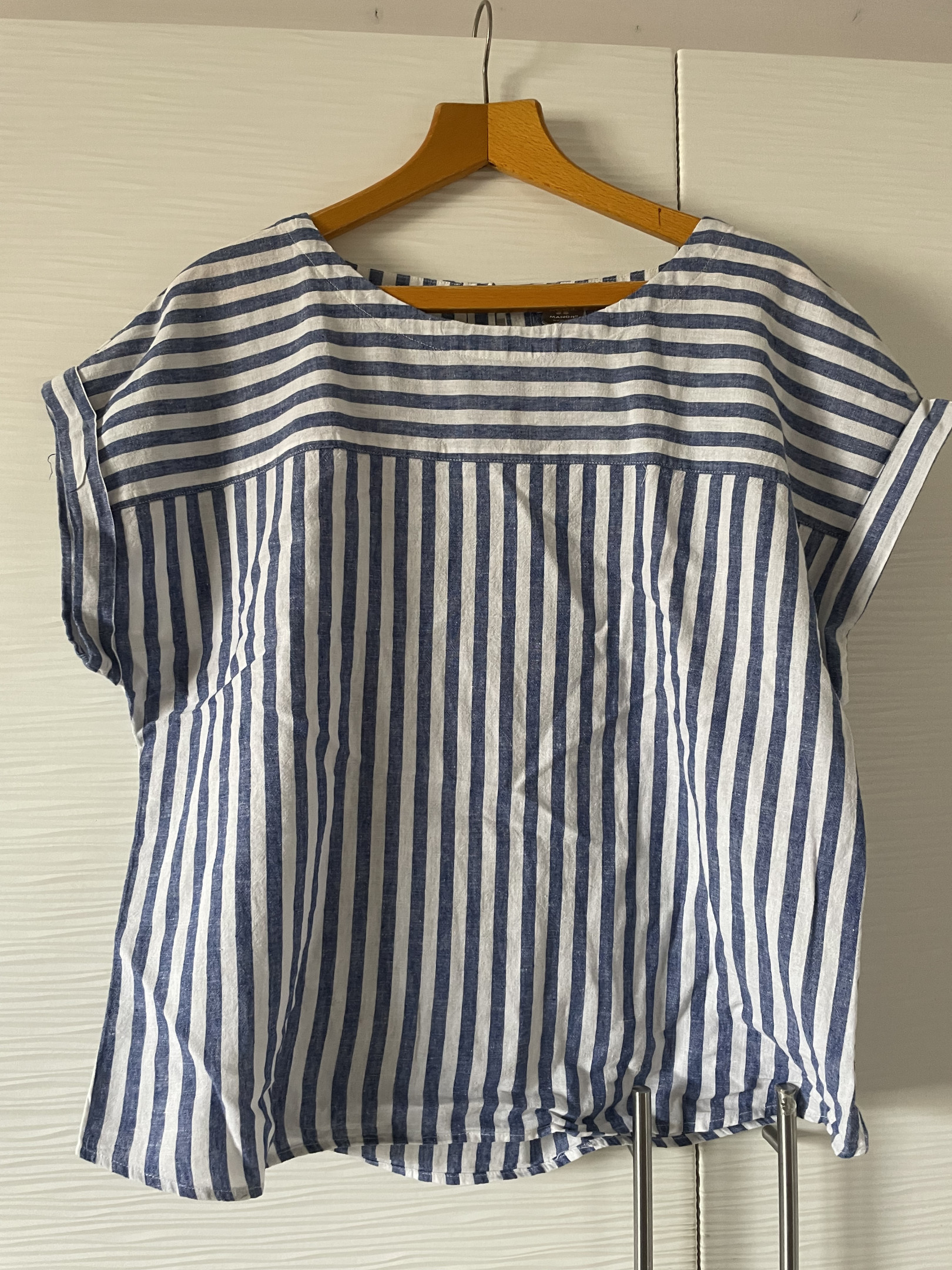 Manor striped linen blouse