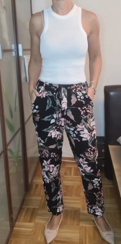 Printed summer trousers