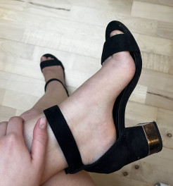 Sandales à talons noir