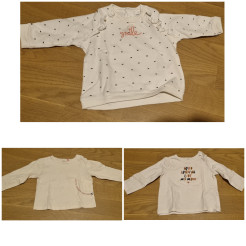 Set of 3 girls' pullovers 6 months