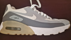Grey and white Air Maxs