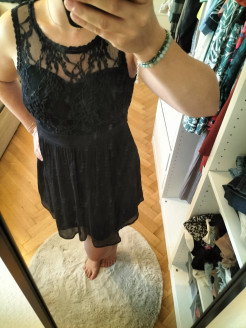 Black lace dress