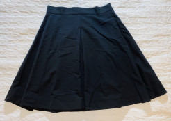 Short black lolita flared skirt