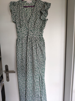 Green floral maxi dress