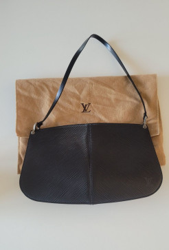 Louis Vuitton black leather bag